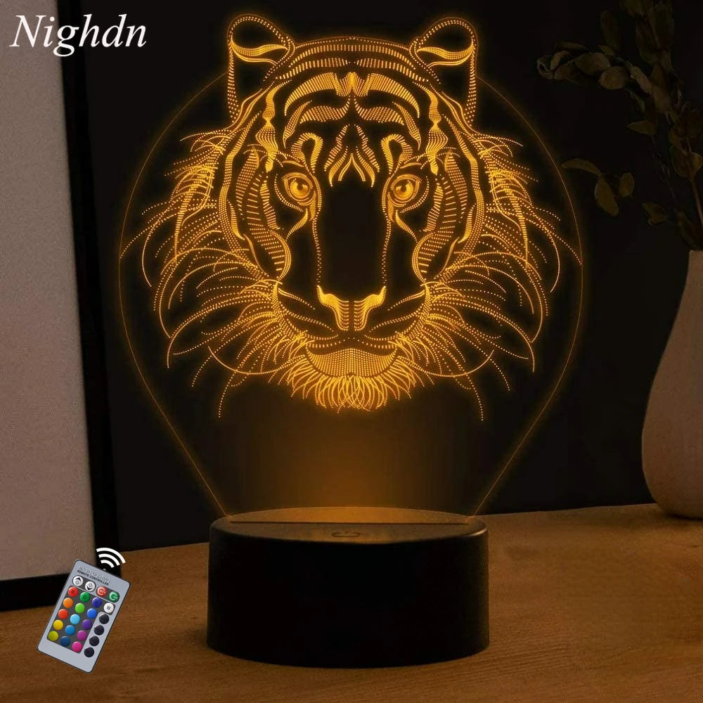 Veilleuse Lion Led 16 color with remote