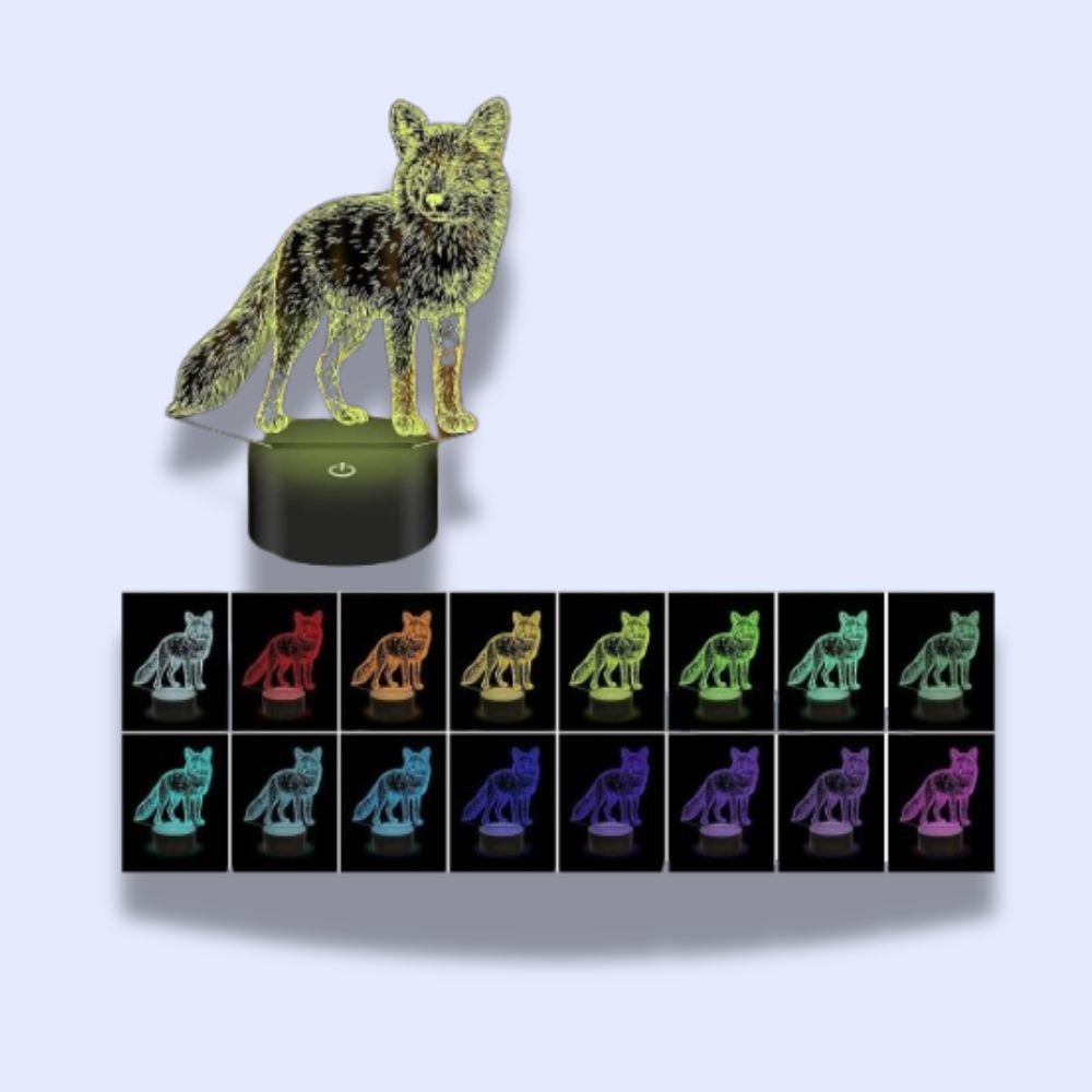 Veilleuse Loup 16 color with remote